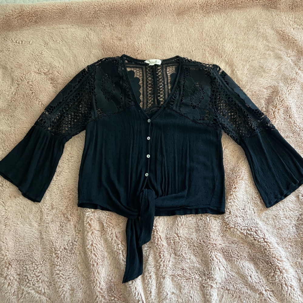 Black lace top